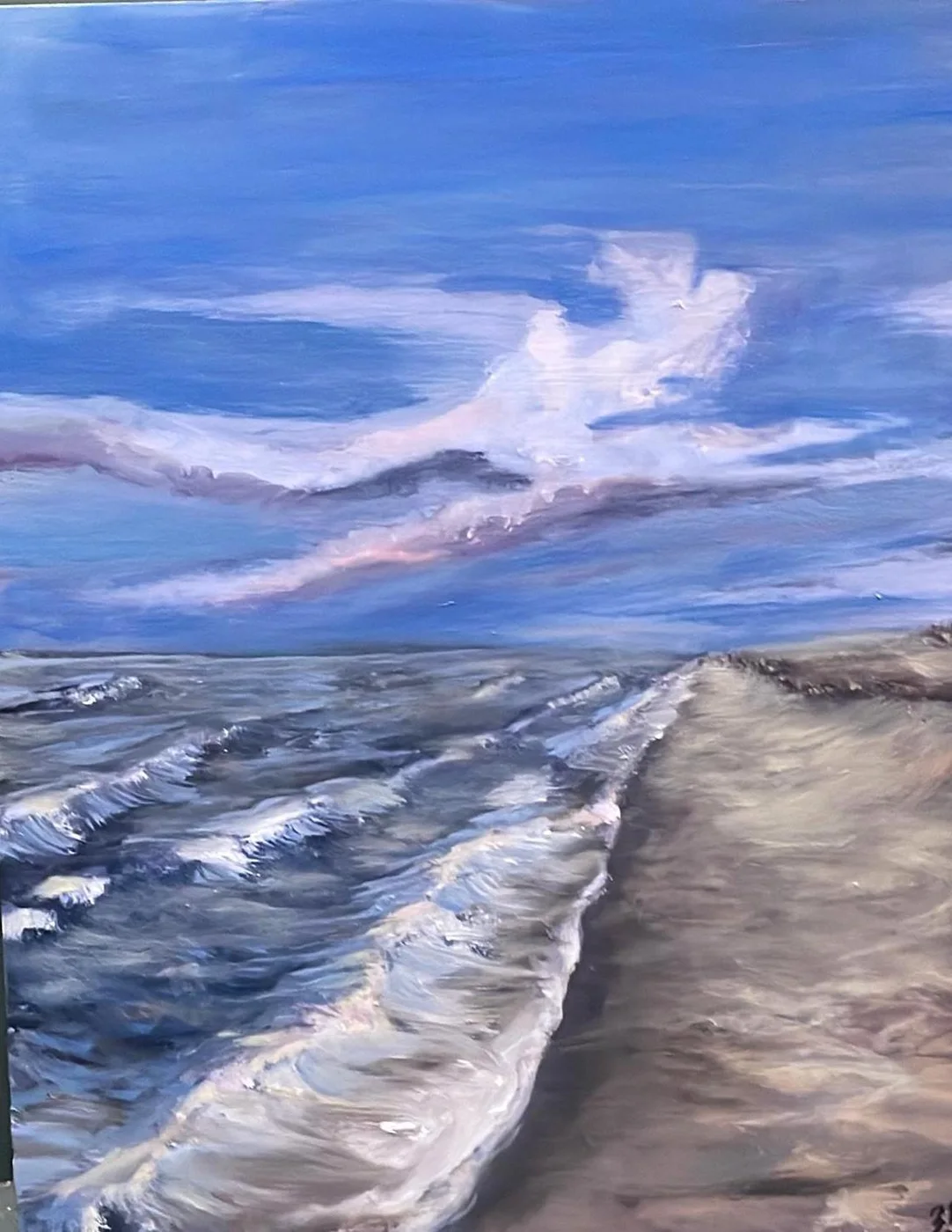Crane Beach, Blue — an original oil painting by Zach Barkin