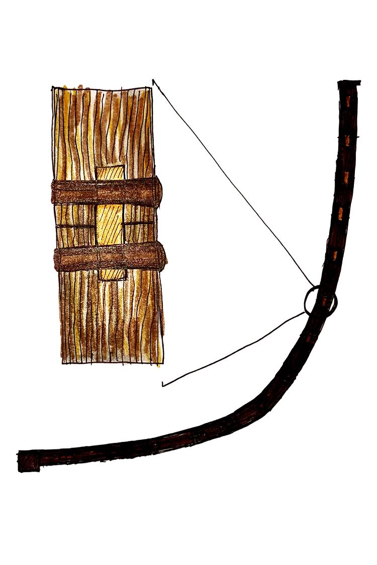 Ink diagram: a pegged mortise-and-tenon edge joint, and the run of a shell-first hull